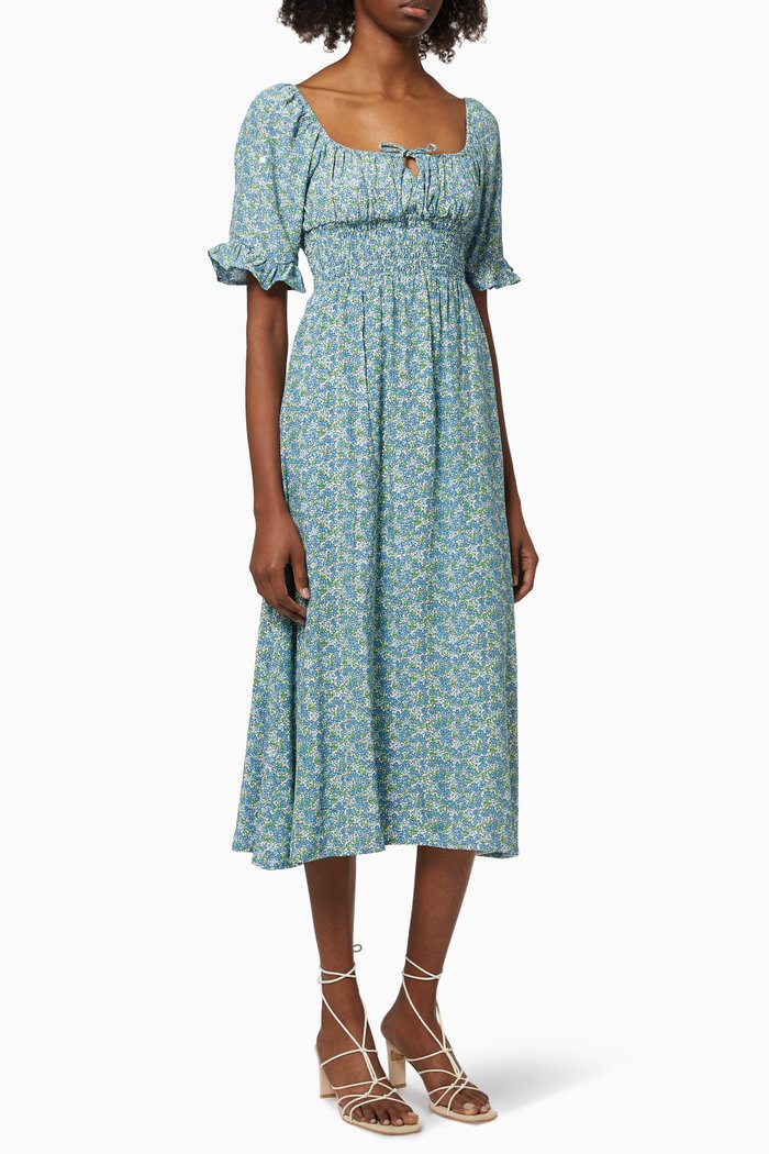 

El Paso Crêpe Midi Dress, Blue