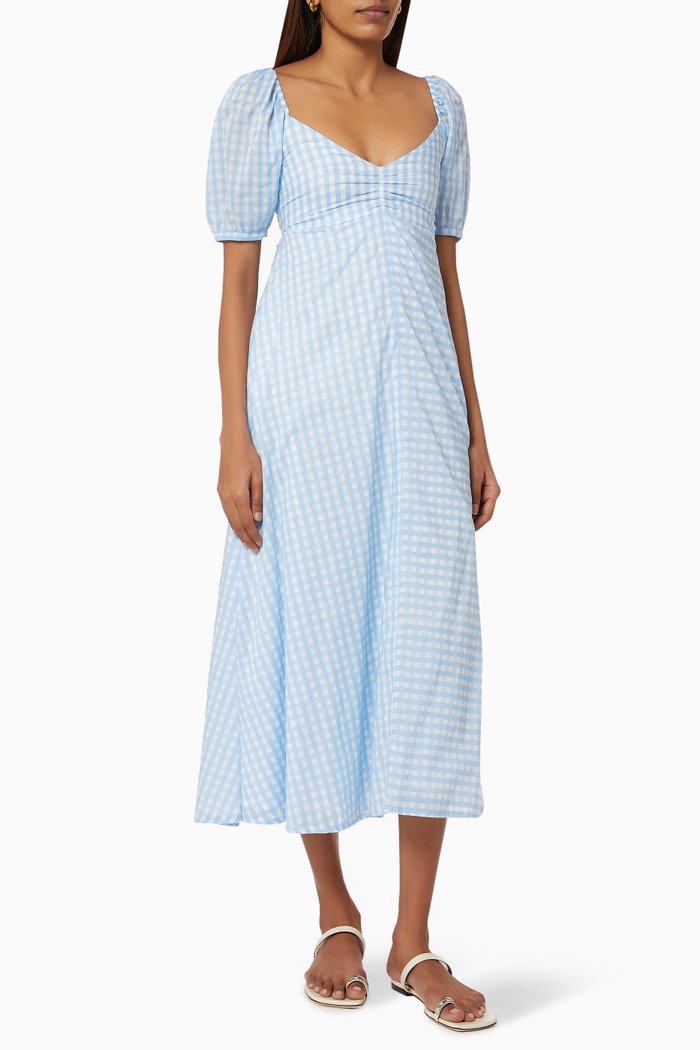 

Charlize Midi Dress in Cotton, Blue