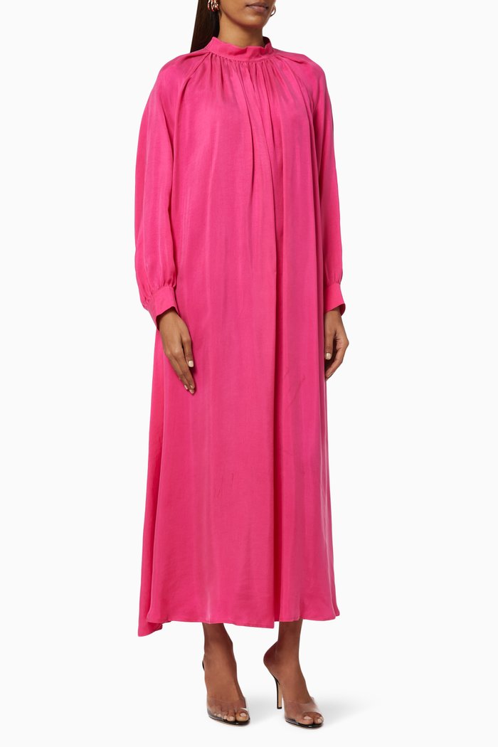 

Gathered Maxi Dress, Red