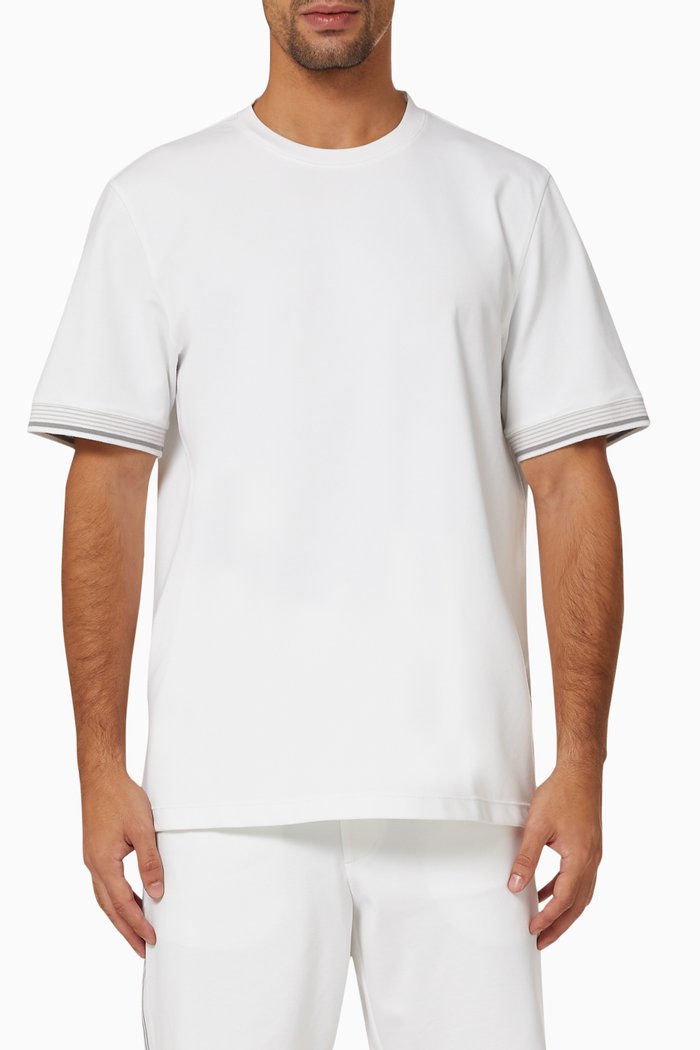 

Ace Relay Tipped T-shirt in Jersey, White