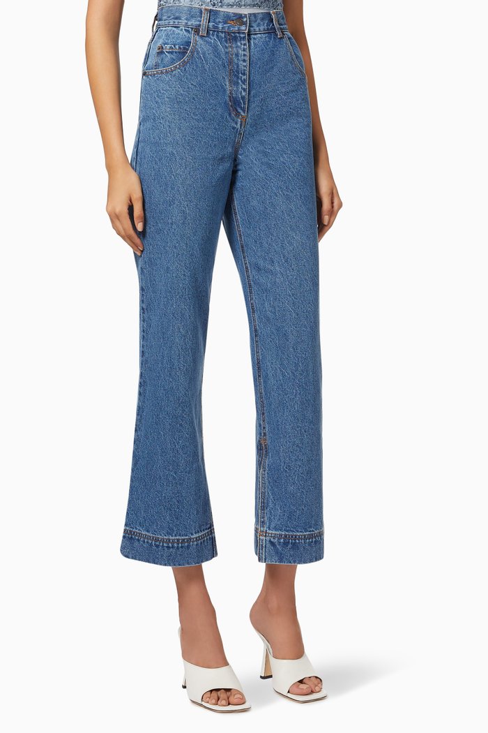 

Emily Straight Leg Jeans with Split, Blue