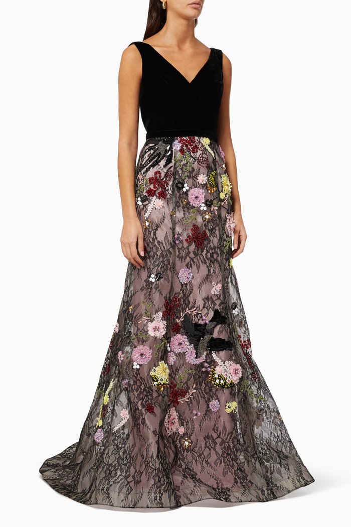 

Mermaid Dress with Sequin Embroidery, Multicolour