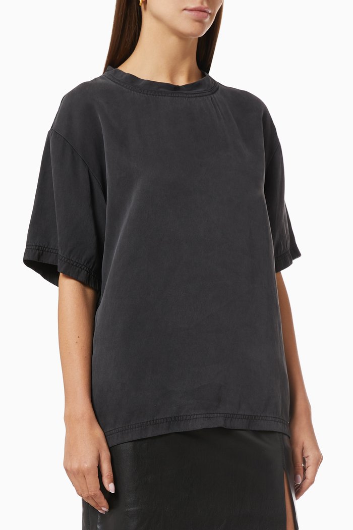 

Top in Heavy Fluid Twill, Black