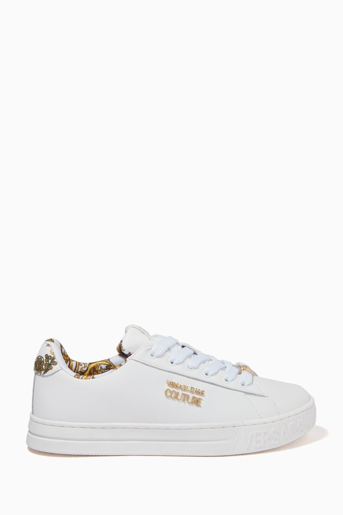 

Court 88 Regalia Baroque Accent Sneakers in Leather, White
