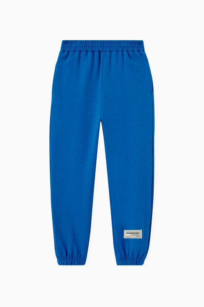 

Organic Bamboo Cotton Relaxed Joggers, Blue