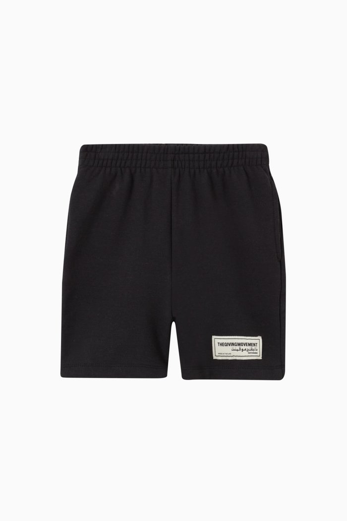 

Organic Bamboo Cotton Lounge Shorts, Black