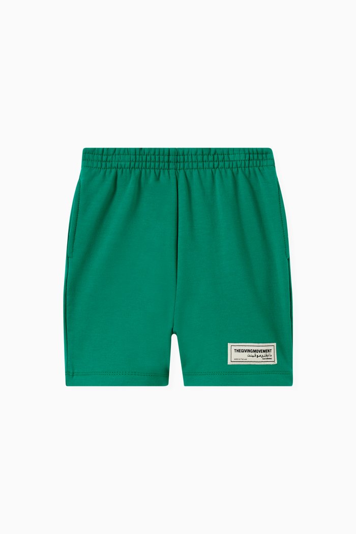 

Organic Bamboo Cotton Lounge Shorts, Green