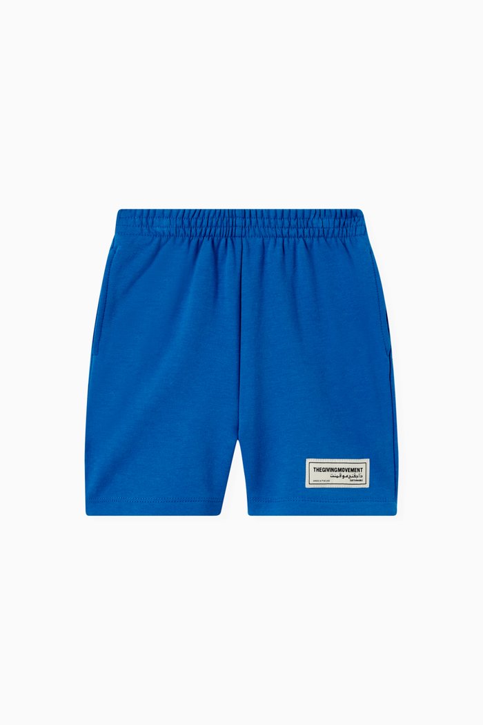 

Organic Bamboo Cotton Lounge Shorts, Blue