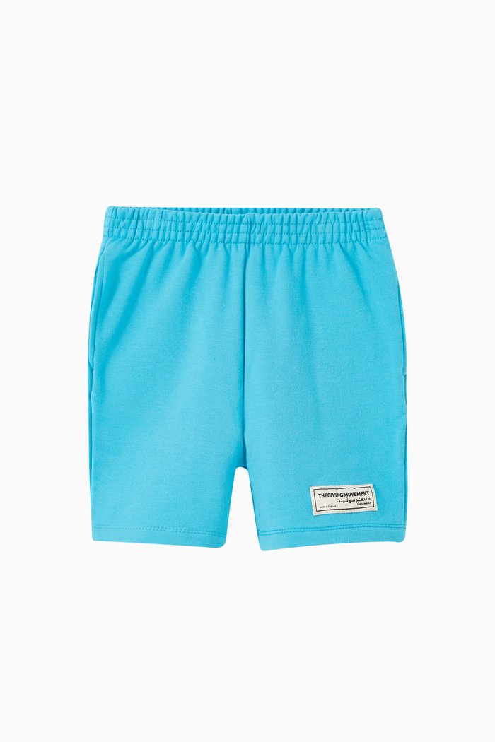 

Organic Bamboo Cotton Lounge Shorts, Blue