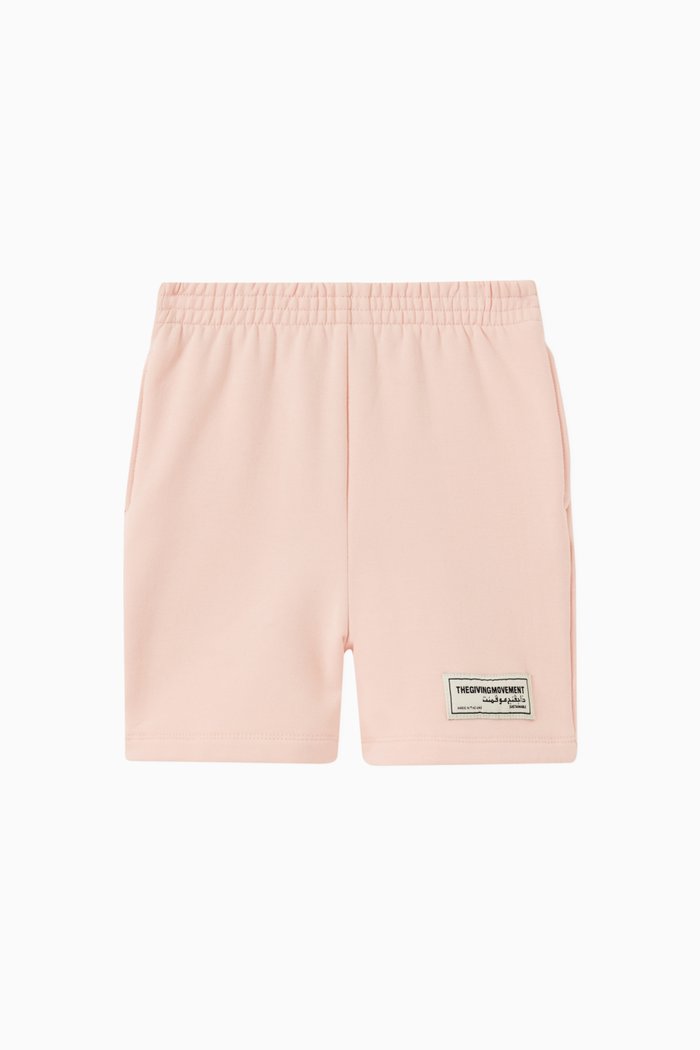 

Organic Bamboo Cotton Lounge Shorts, Pink