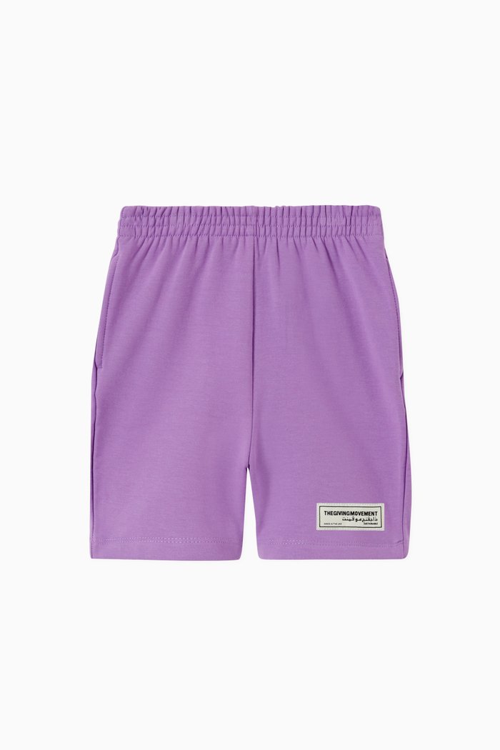

Organic Bamboo Cotton Lounge Shorts, Purple