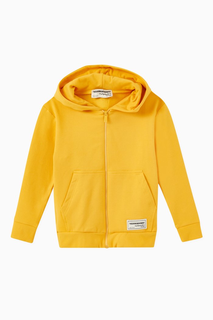 

Organic Bamboo Cotton Oversized Zip Hoodie, Yellow