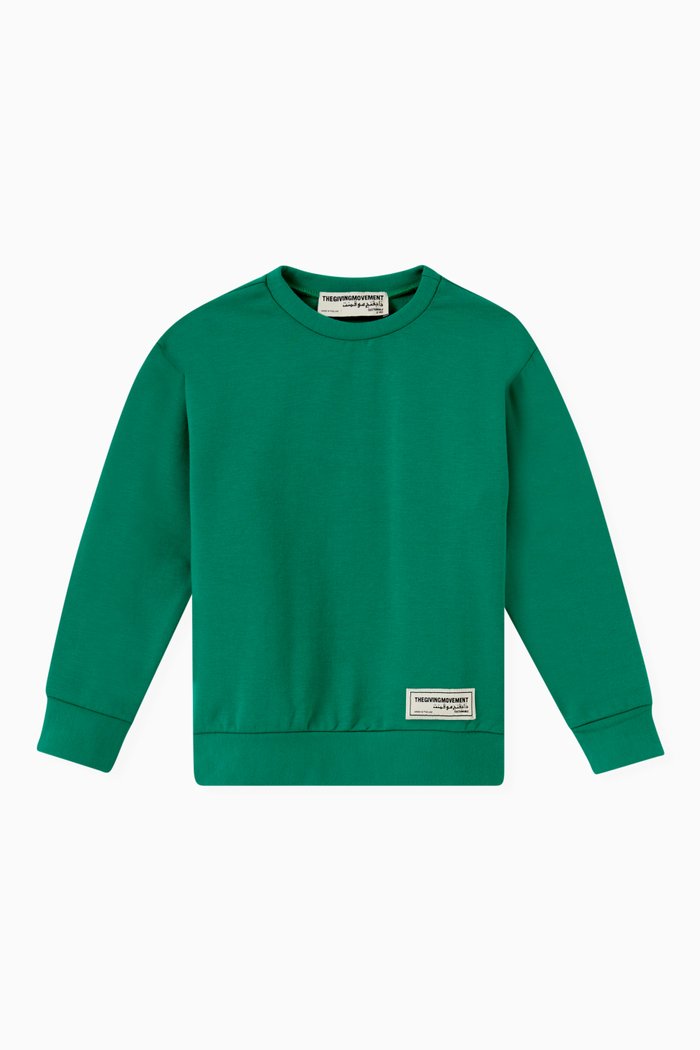 

Organic Bamboo Cotton Oversized Sweatshirt, Green