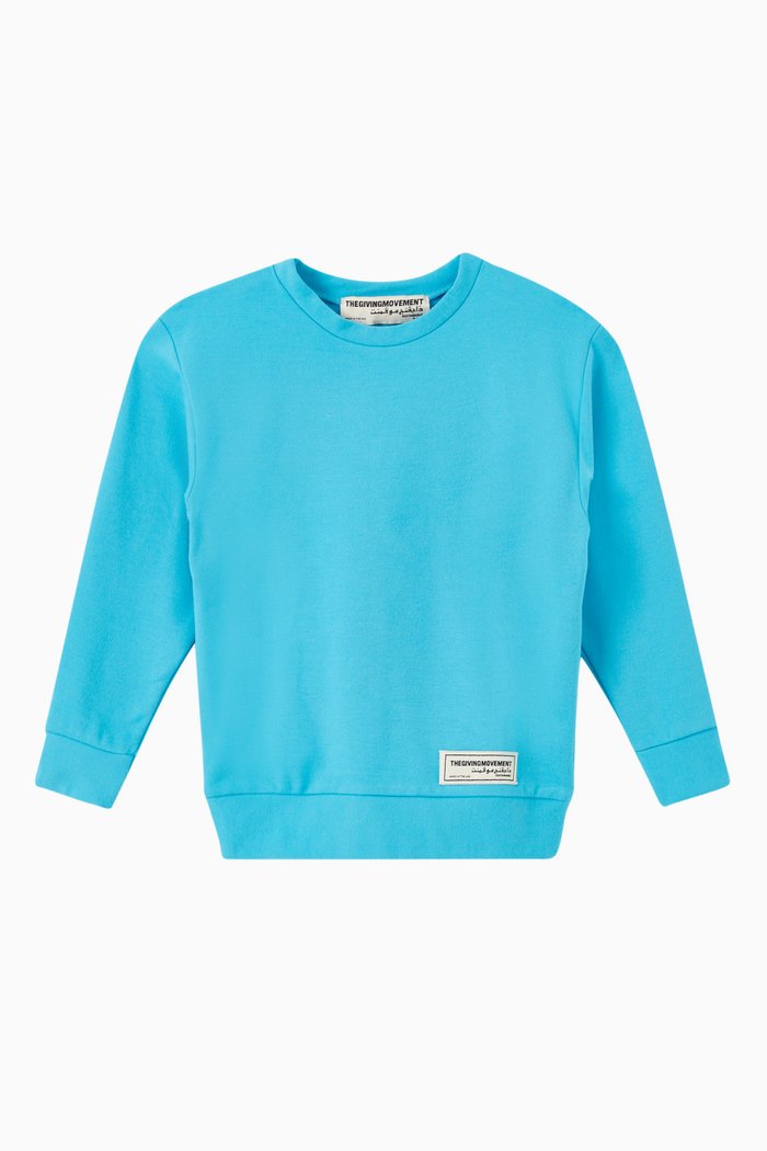 

Organic Bamboo Cotton Oversized Sweatshirt, Blue