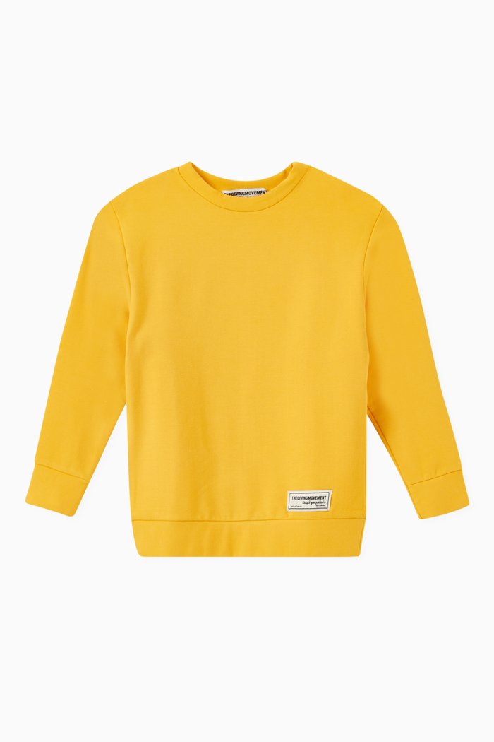 

Organic Bamboo Cotton Oversized Sweatshirt, Yellow