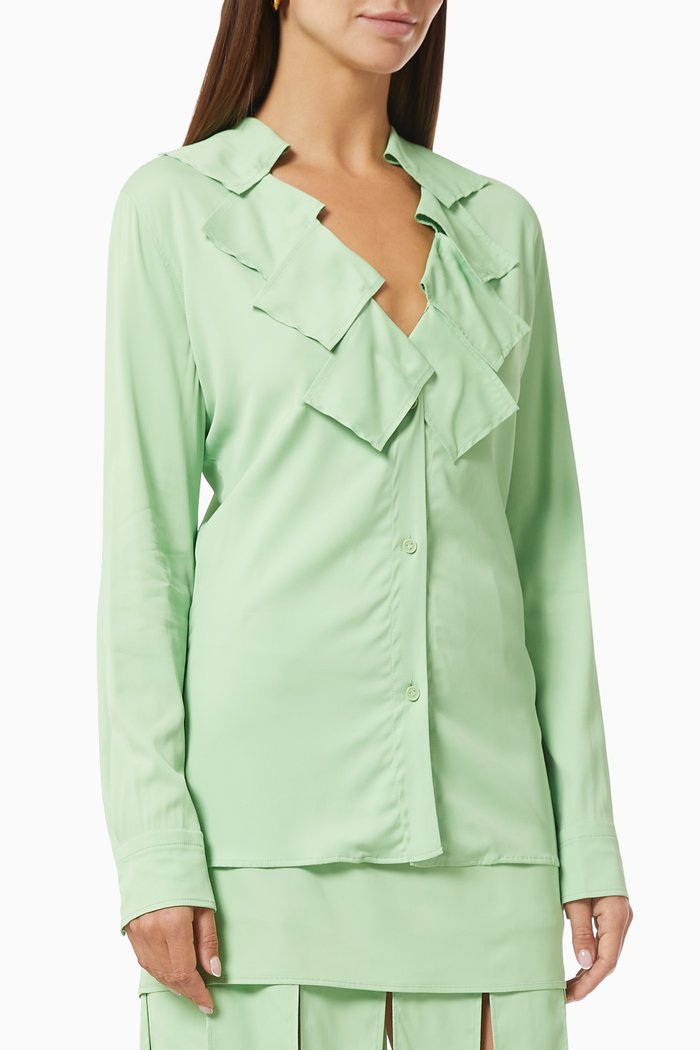 

Shirt in Matte Stretch Viscose, Green