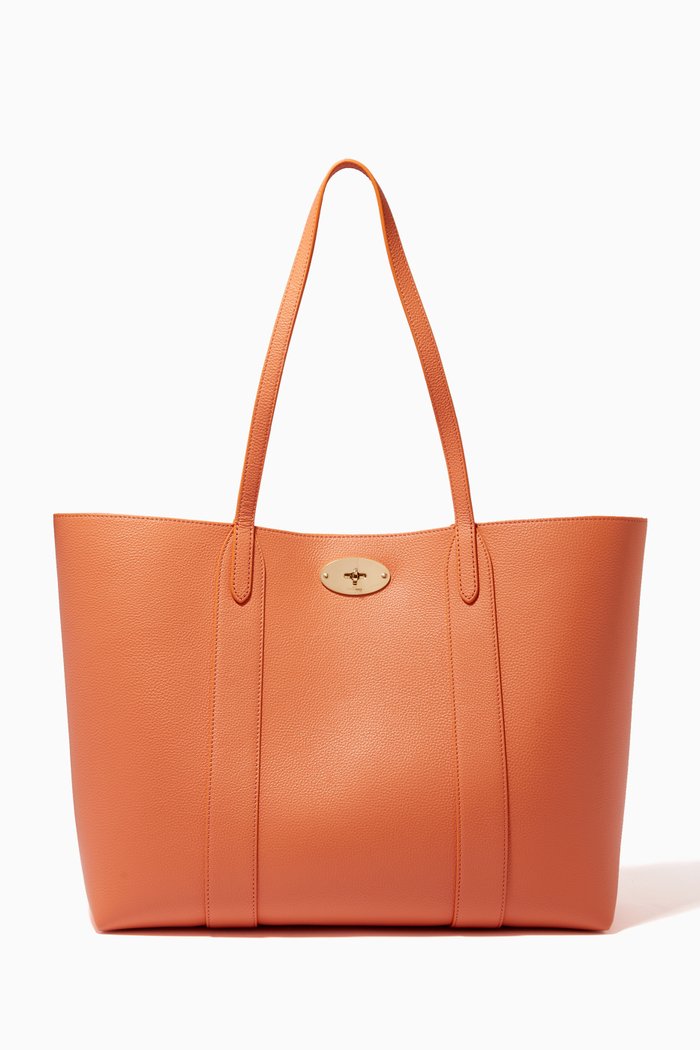 

Bayswater Tote Bag in Small Classic Grain Leather, Orange