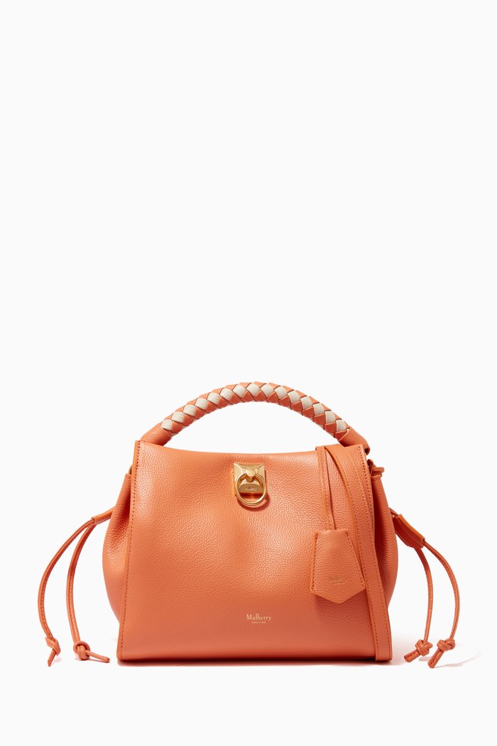 

Small Iris Shoulder Bag in Heavy Grain, Orange