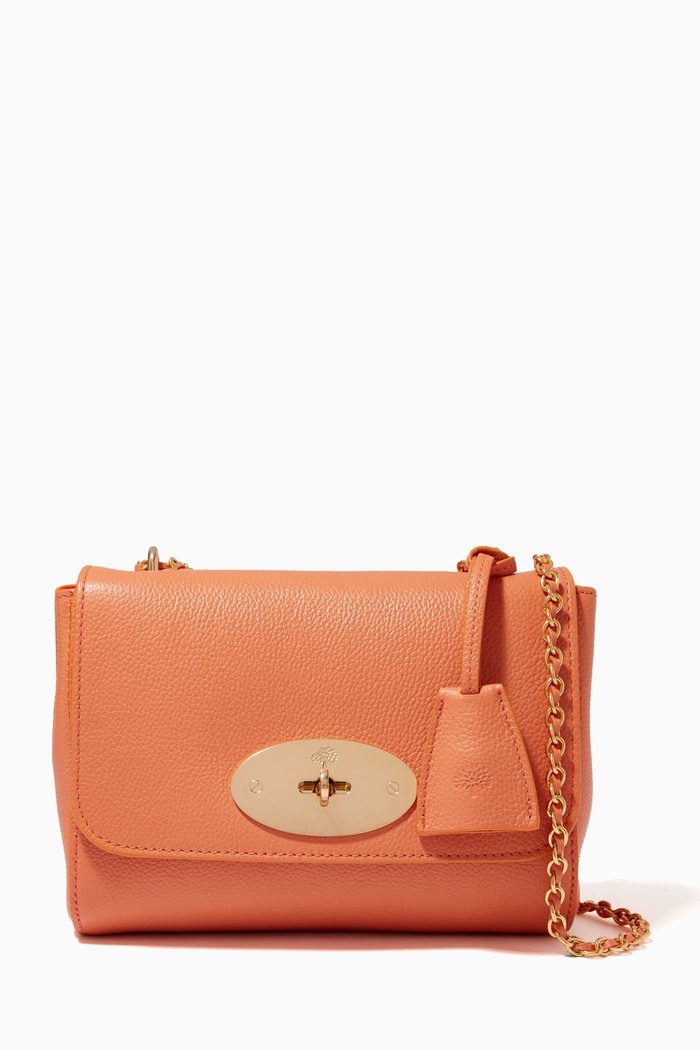 

Lily Shoulder Bag in Small Classic Grain Leather, Orange