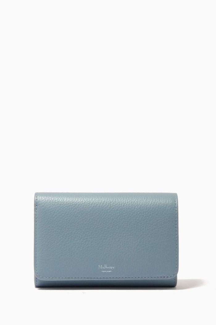 

Medium Continental French Purse in Small Classic Grain Leather, Blue