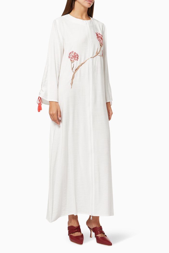 

Floral Embroidered Jacket, White