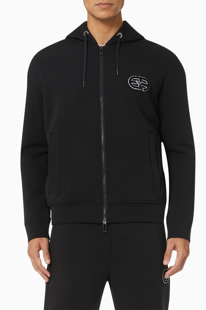 

R-EAcreate Hooded Sweatshirt in Double Jersey, Black