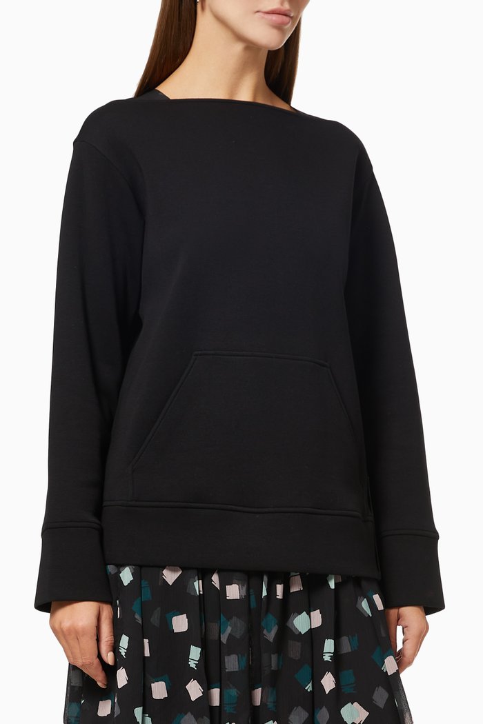 

EA Logo Patch Sweatshirt in Double Jersey, Black
