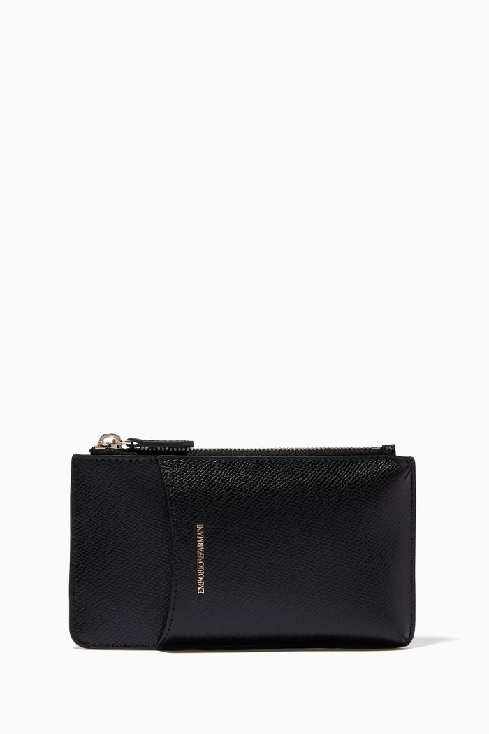 

Zip Card Holder in Eco Leather, Black