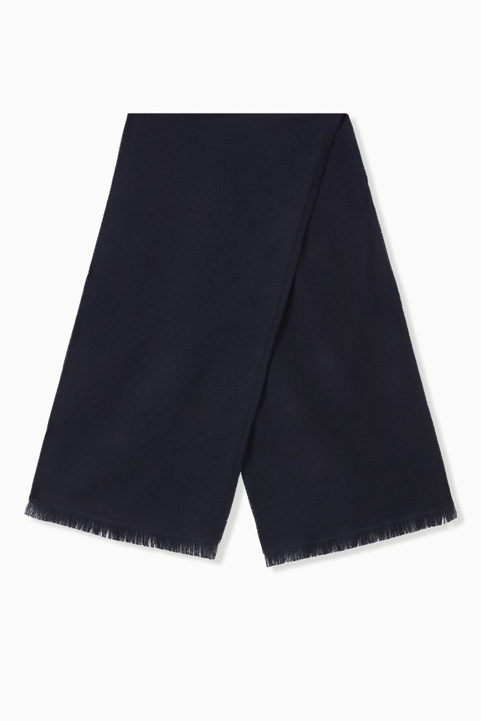 

EA Macro Logo Scarf in Wool, Blue