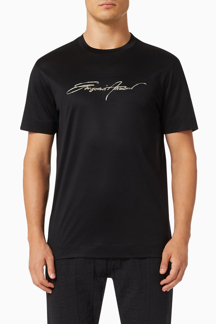 

Signature T-shirt in Jersey, Black