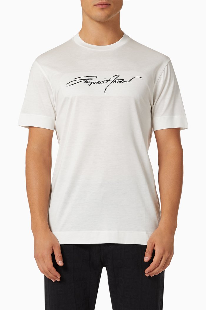 

Signature T-shirt in Jersey, White