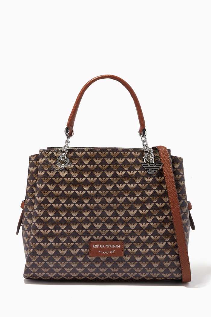 

Annie Small Tote Bag in Eco Leather, Brown