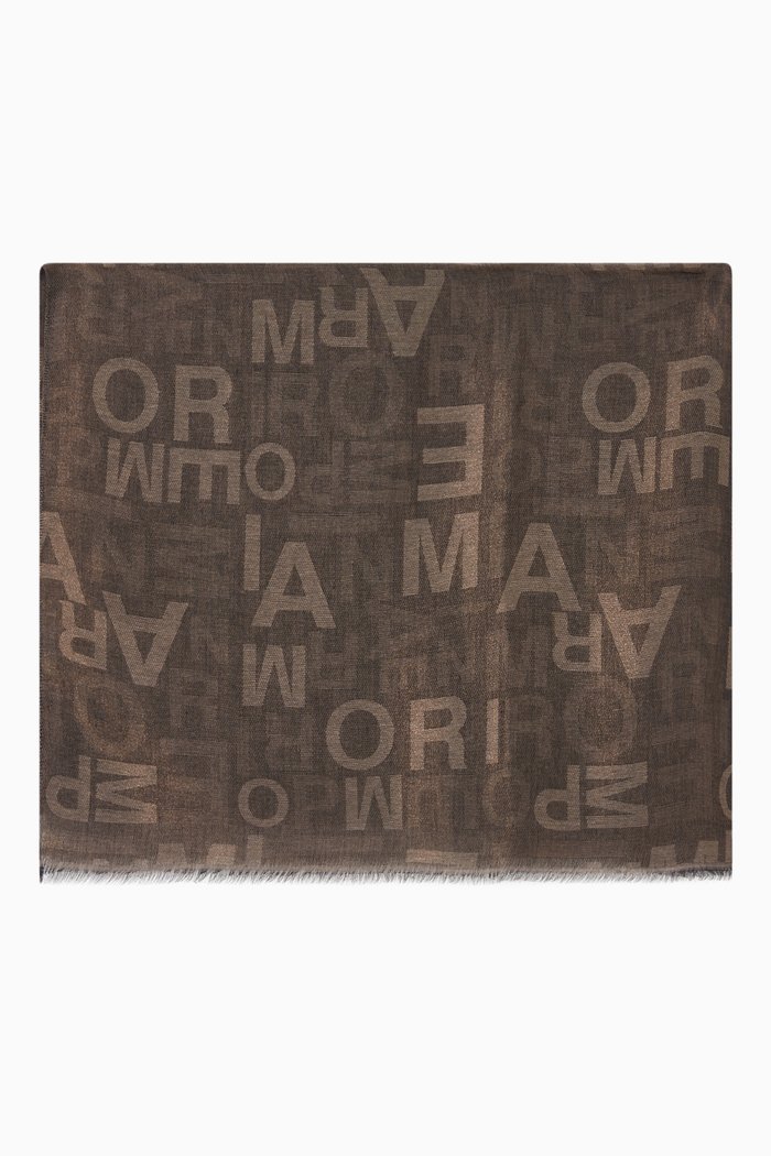 

EA Text Logo Scarf in Jacquard, Grey