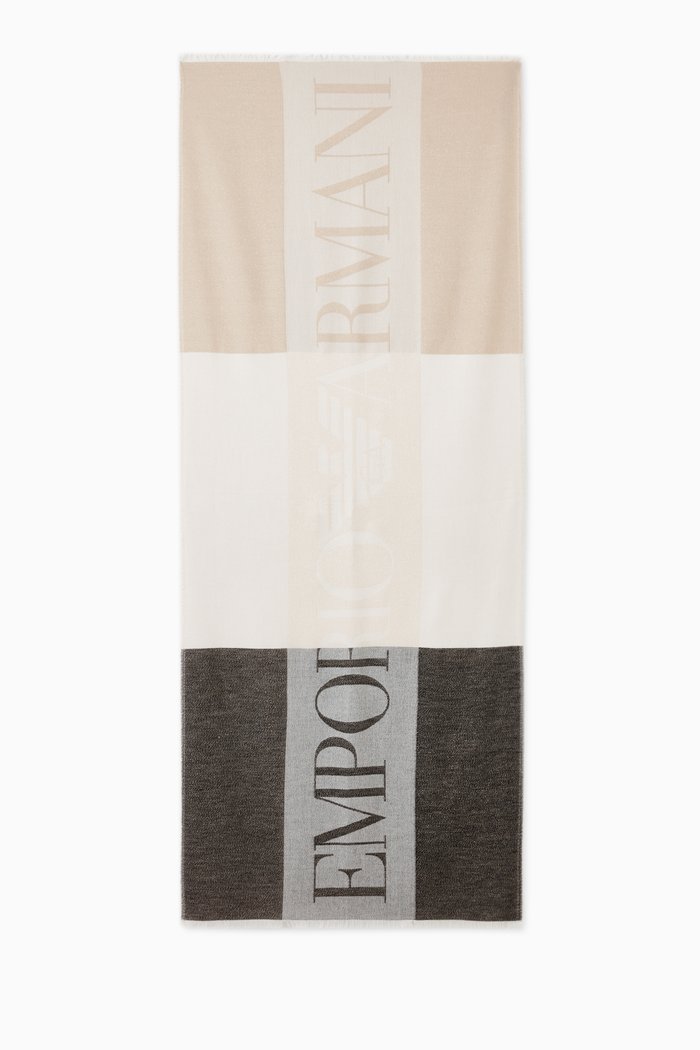 

EA Colour Blocked Scarf in Modal, Neutral