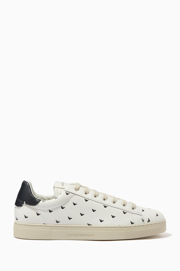 

EA Eagle Sneakers in Leather, White