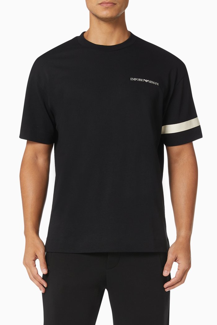 

Eco Capsule Collection EA Band T-shirt in Jersey, Black