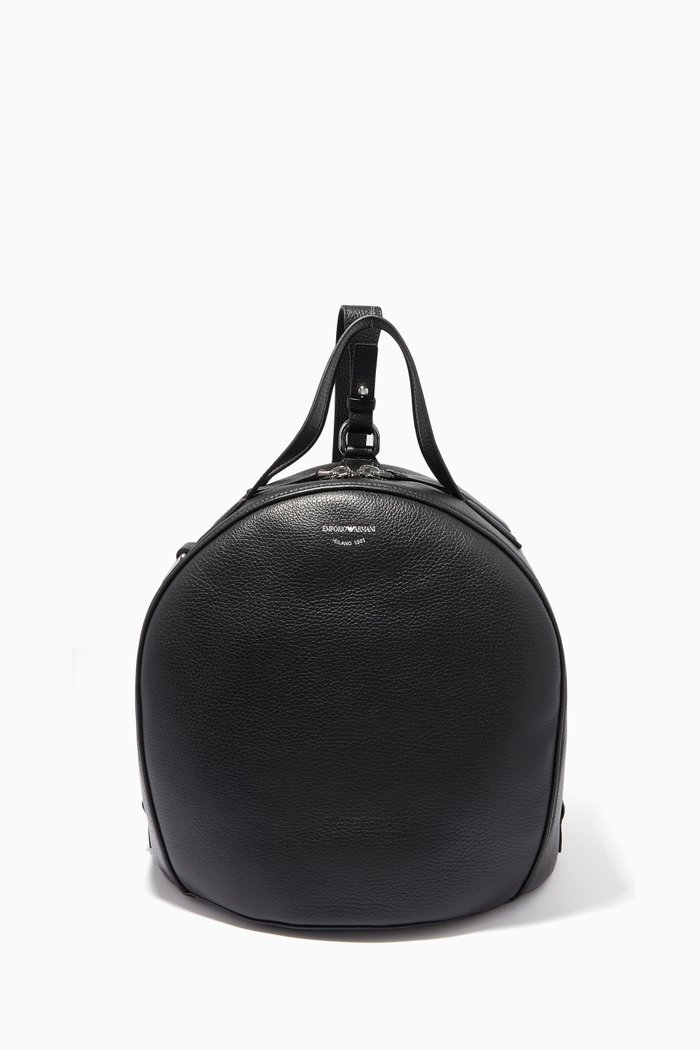 

Bowling Crossbody Bag in Leather, Black
