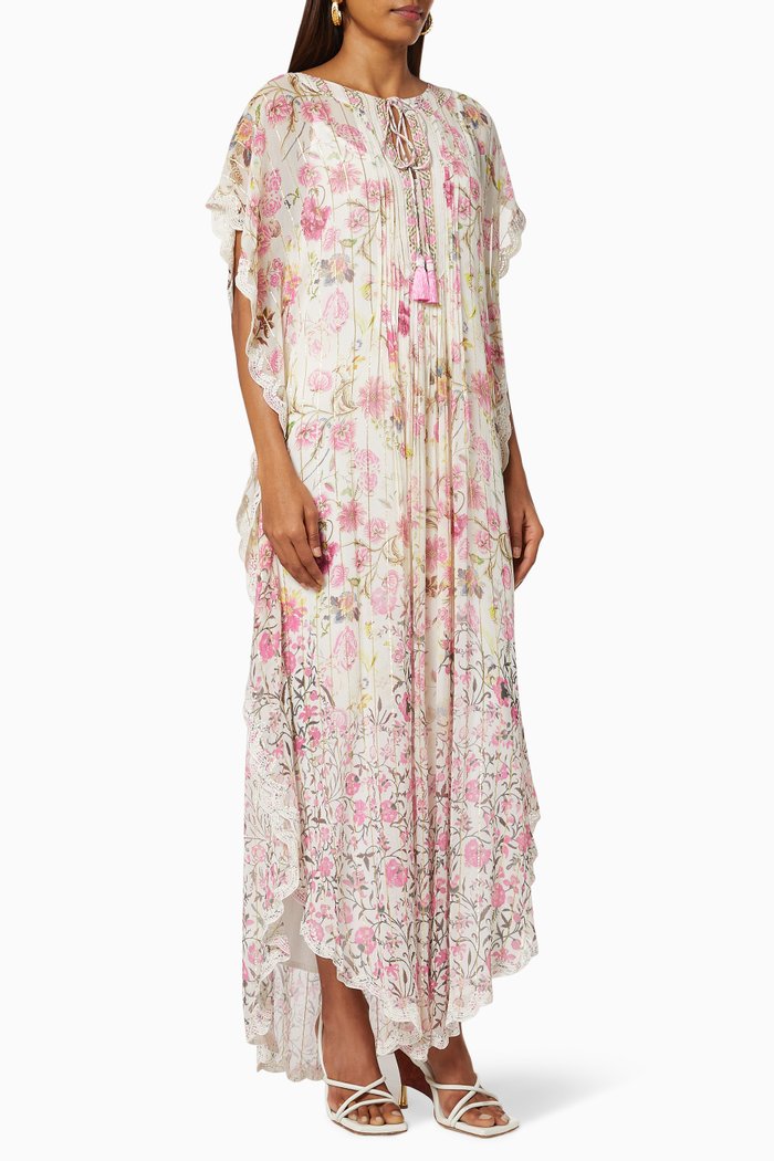 Tara Kaftan in Georgette, Multicolour