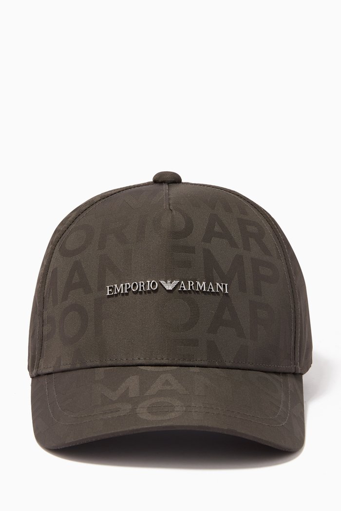 EA Logo Baseball Hat in Gabardine, Green