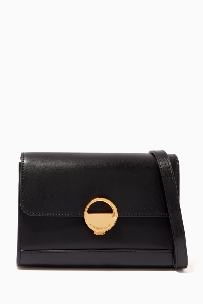 

Sophie Crossbody Bag in Smooth Leather, Black