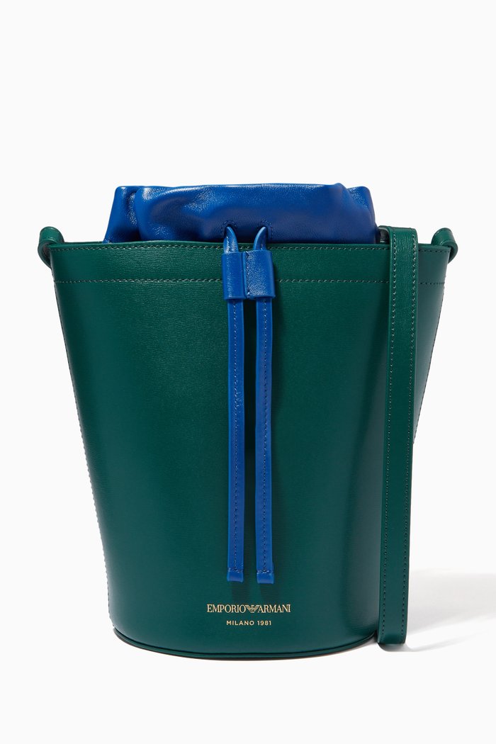 

Patty Bucket Bag in Palmellato Leather, Green