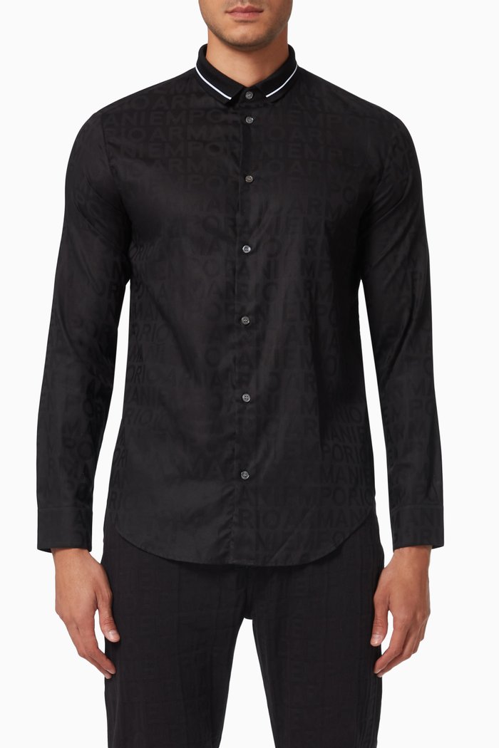 

EA Logo Text Shirt in Cotton, Black