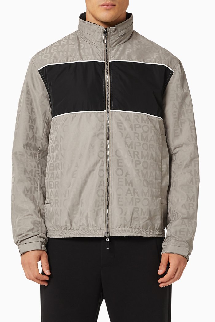 

Reversible Jacket in Jacquard Nylon, Neutral