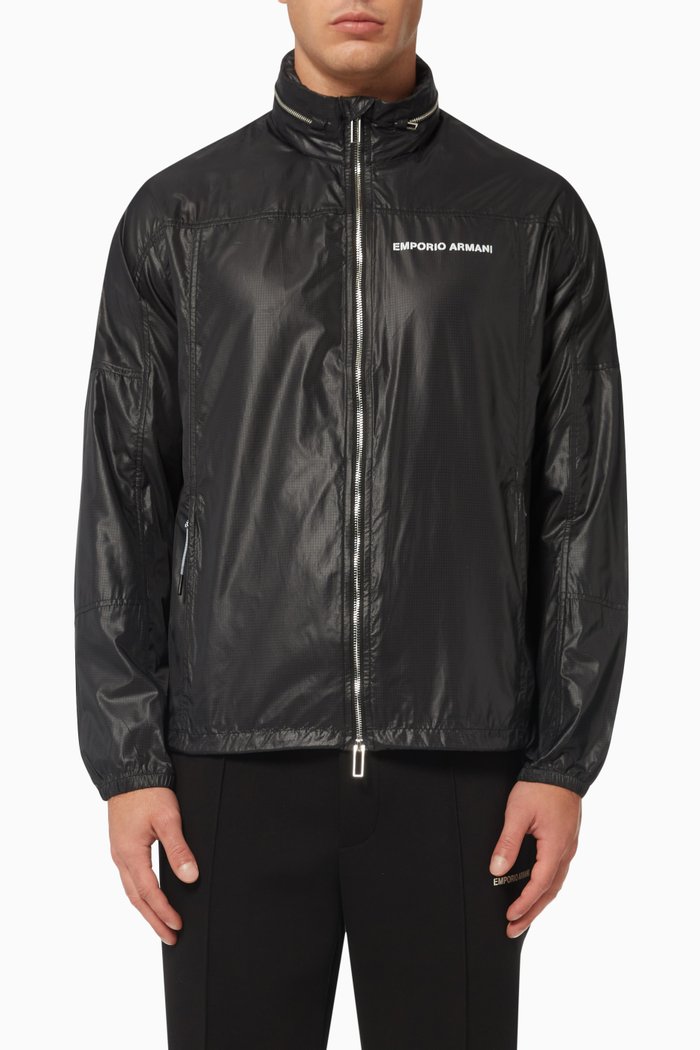 

City Capsule Hooded Jacket in Nylon, Black
