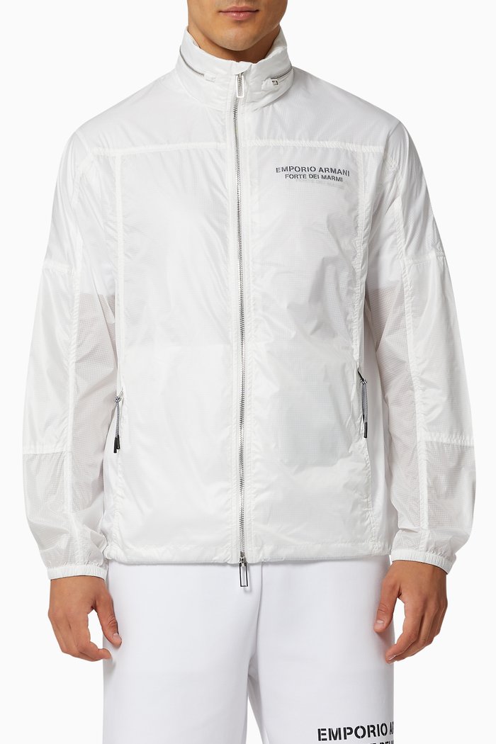 

City Capsule Hooded Jacket in Nylon, White