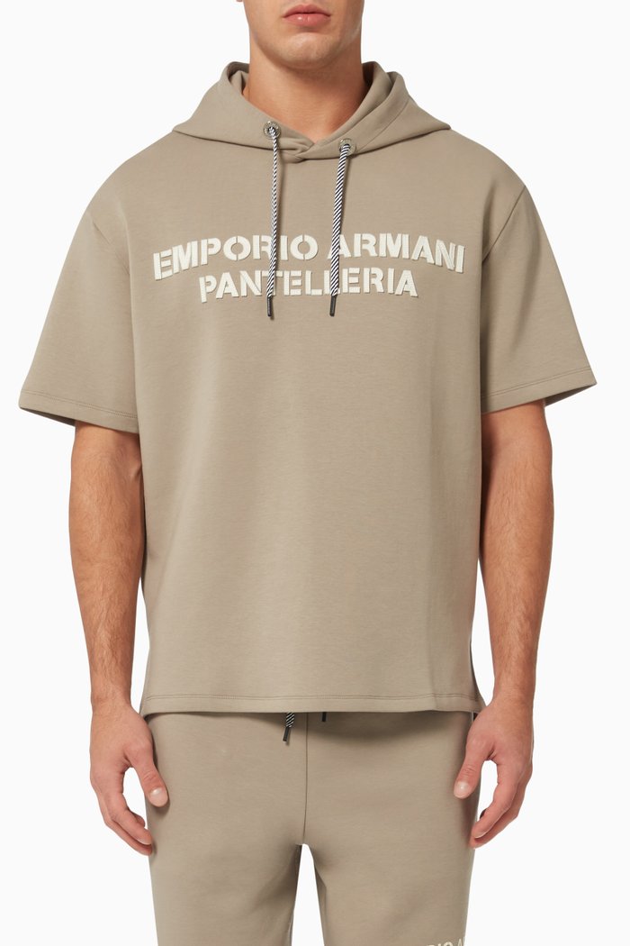 

City Capsule Hooded Shirt in Double Jersey, Neutral