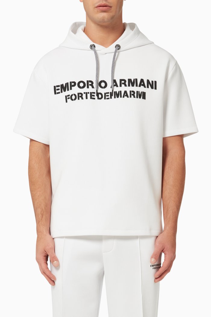 

City Capsule Hooded Shirt in Double Jersey, White