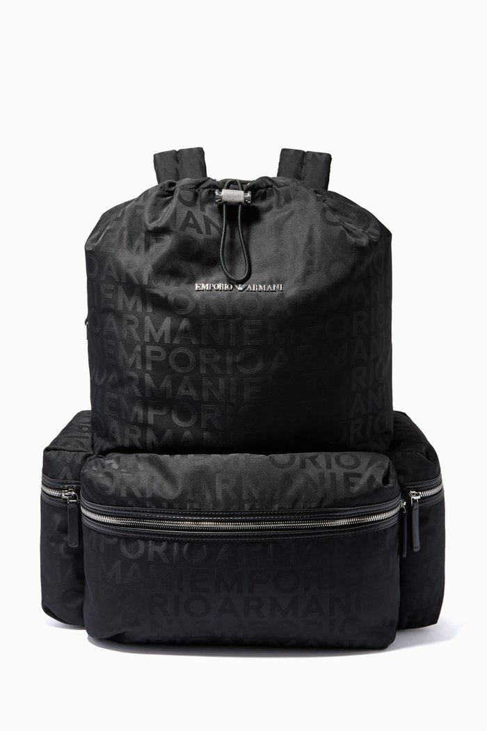 

EA Logo Backpack in Nylon, Black
