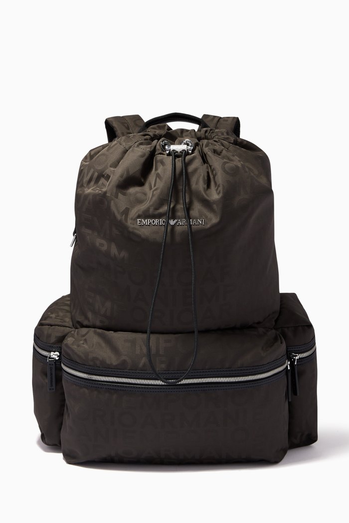 

EA Logo Backpack in Nylon, Green