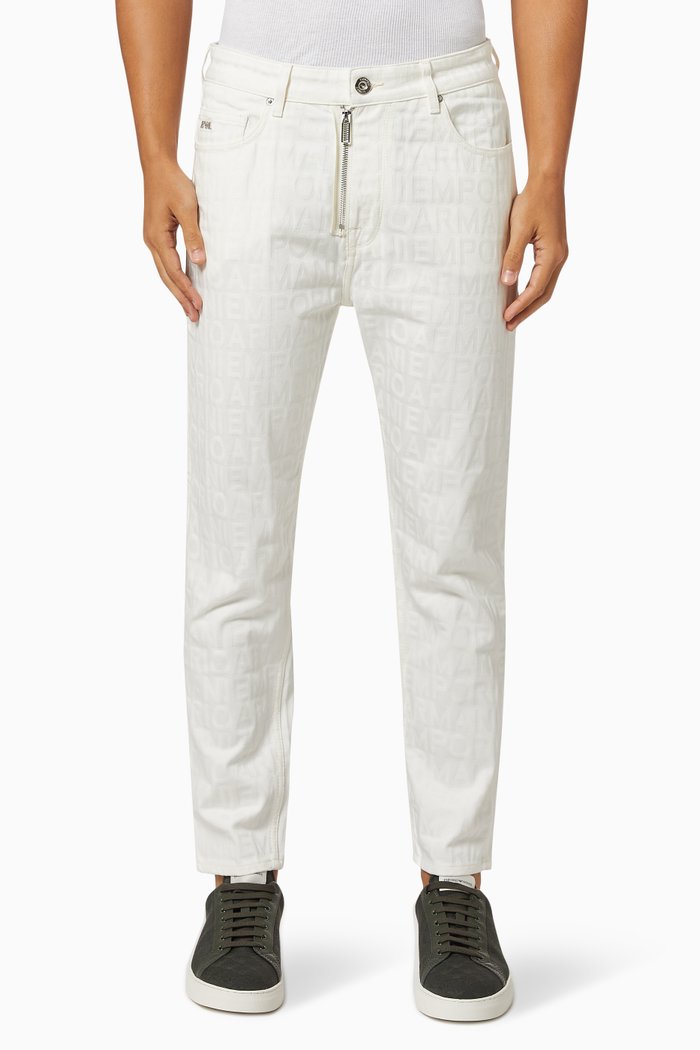 

EA Logo Jeans in Denim, White